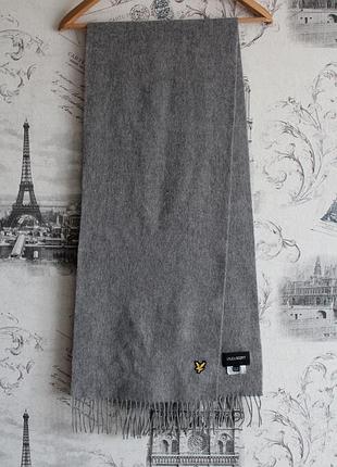 Шарф шерстяний lyle & scott оригінал шерсть ягнятка!