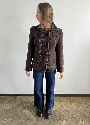 Куртка desigual зі штучної замші та штучного хутра