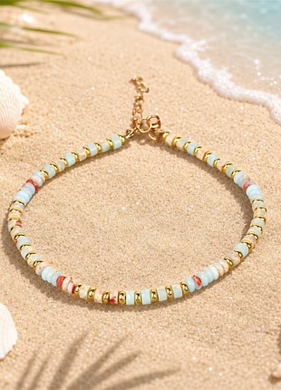 Анклет "shoushan jasper". браслет на щиколотку