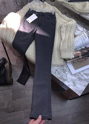 Сірі графітові джинси скіні з високою посадкою jjxx xs 34 нові / джинси skinny