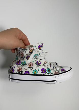 Высокие кеды с цветочным принтом converse 2