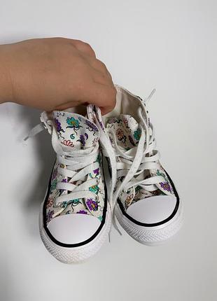 Высокие кеды с цветочным принтом converse 4