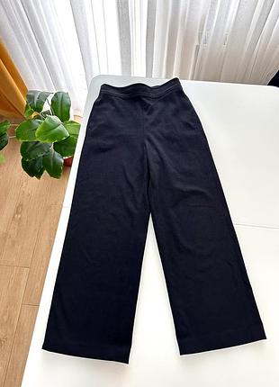 Темно-сині флісові штани широкі wide leg uniqlo s розміру