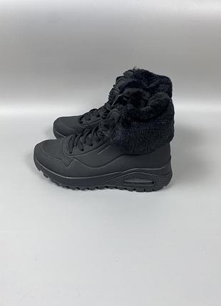 Жіночі зимові ботінки черевики  skechers uno rugged – fall air в гарному стані. оригінал 37/23,5 см