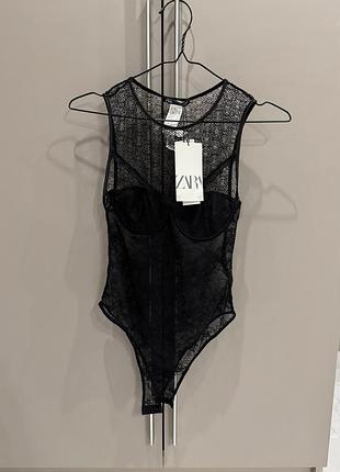 Жіноче боді zara мереживне s
