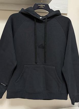 Худі кофта чоловіча adidas графітового  кольору розмір s