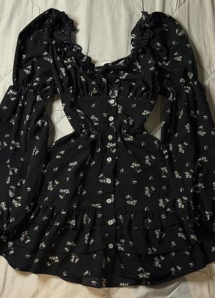 Чорна сукня у квітковий принт exclusive collection