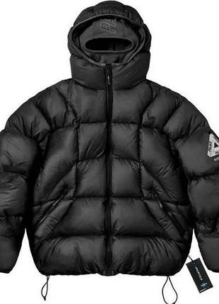 Чоловічий пуховик palace pertex frost balaclava puffer jacket чорний