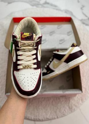 Dunk low lx «white/maroon» 4