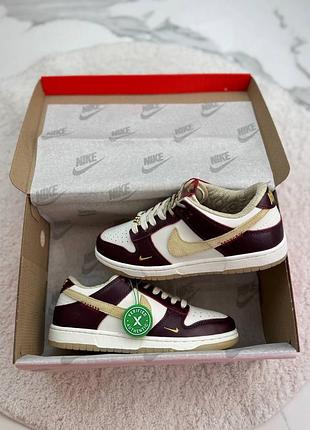 Dunk low lx «white/maroon» 7