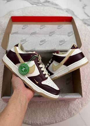 Dunk low lx «white/maroon»