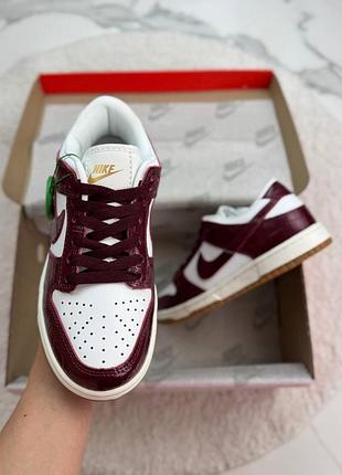 Sb dunk low burgundy croc 5