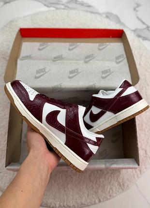 Sb dunk low burgundy croc 2