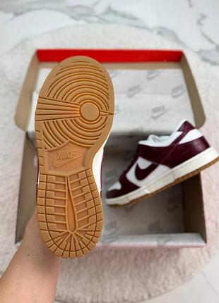 Sb dunk low burgundy croc 3