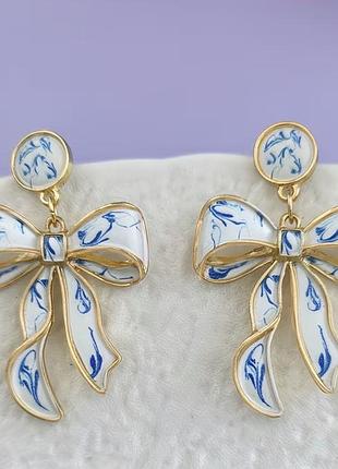 Жіночі сережки бантики 🎀 3