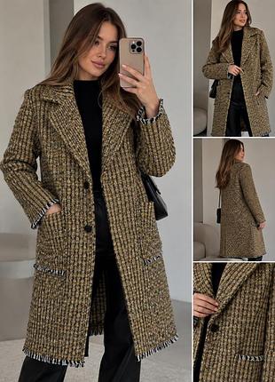 Стильне твідове пальто піджак edc by esprit, розмір xs, осінь/весна