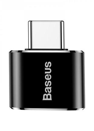 Переходник otg baseus usb to type-c black
