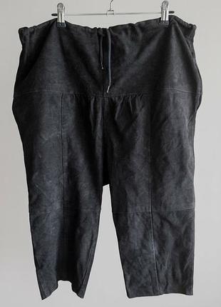Дизайнерские коллекционные замшевые кюлоты aesthetic / streetwear provider care- genuine leather с мотней