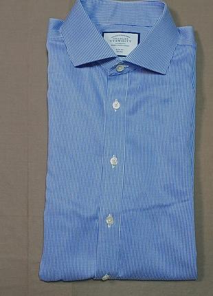 Комір 42 см  charles tyrwhitt size  16 1/2/34 in  42/86 см   сорочка в геометричний малюнок  slim fit