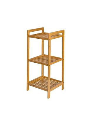 Бамбуковая полка 3 уровня 30х30х70 см. бежевая livarno home