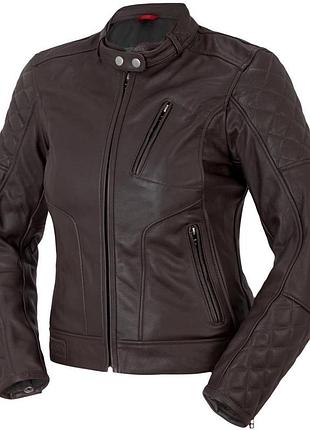 Жіноча шкіряна мотокуртка bogotto chicago retro brown (розмір 40, нова з бірками)