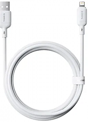 Кабель baseus silky series fast charging lightning 2.4a (2m) white