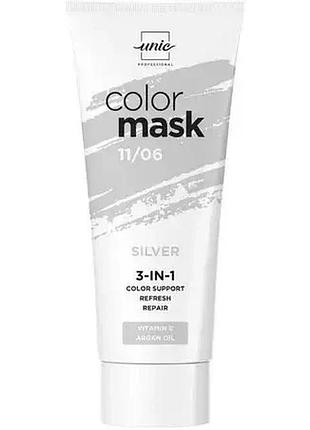 Тонирующая маска для волос unic color mask 11/06 серебряный 250 мл