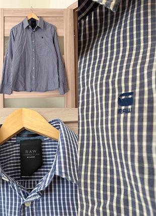 Брендова сорочка в клітинку g-star raw (оригінал)