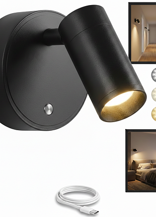 Настенный светильник 2600 mah cable-free charging wall lamp перезаряжаемый настенный светильник с сенсорным управлением