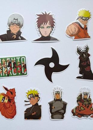 Набір наліпок стікерпак з аніме наруто naruto - 10 шт