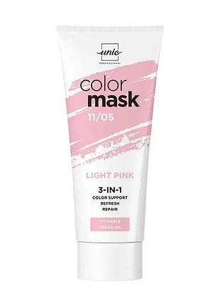 Тонувальна маска для волосся 3 в 1 unic color mask 11/05 light pink, 250 мл