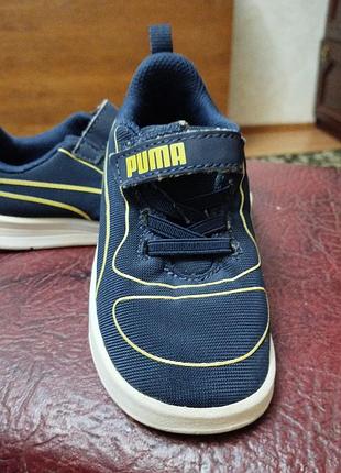 Туфлі дитячі puma сині з жовтими елементами