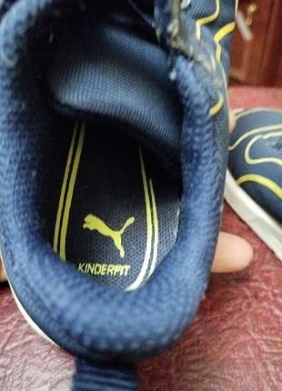 Туфлі дитячі puma сині з жовтими елементами 3