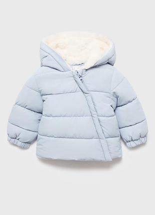 Детская стеганая куртка-пуховик mango kids p 62 на 1-3 міс