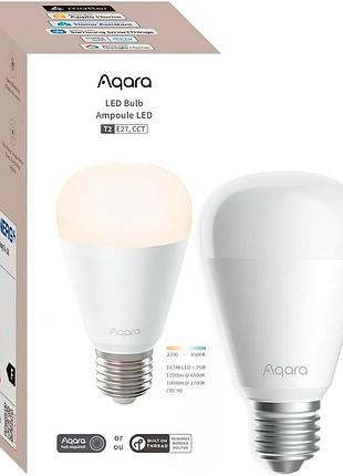 Смарт-лампа aqara led bulb t2 e27 cct lb-l02e 10.5w 2700-6500k розумна лампочка з регульованою яскравістю