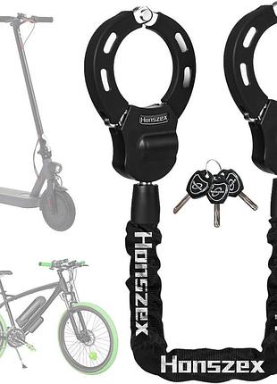 Замок для электросамоката honszex locks you can count on 92 см цепной велосипедный замок с ключами