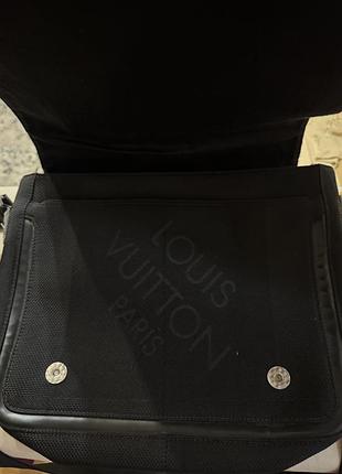 Сумка чоловіча під louis vuitton через плече, чорна 2