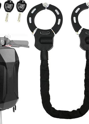 Замок для электросамоката с усиленной цепью scooter lock противоугонный цепной замок для велосипеда