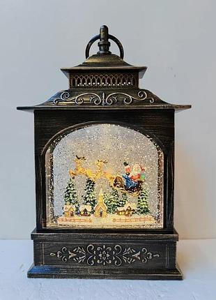 Xmas новорічний нічник вінтажний ліхтар wdl-24007a 25,3 см, санта-клаус