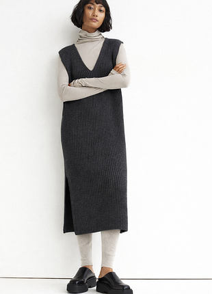 Новое кашемировое платье - жилет h&amp;m wool cashmere blend