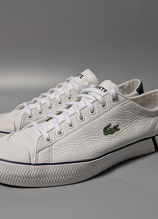 Шкіряні кросівки / кеди lacoste gripshot, франція. преміальний бренд розмір eur 40.5, устілка 25,5 см