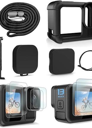 Захисний силіконовий комплект fitstill для gopro hero 13 black, чохол, скла, кришка об'єктива, захисні аксесуари для gopro