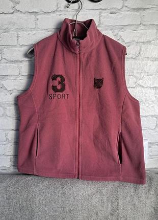Теплий флісовий жилет у спортивному стилі розмір l-xl