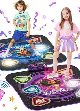 Танцювальний килимок для дітей double dance mat surelect інтерактивний ігровий килимок для дітей