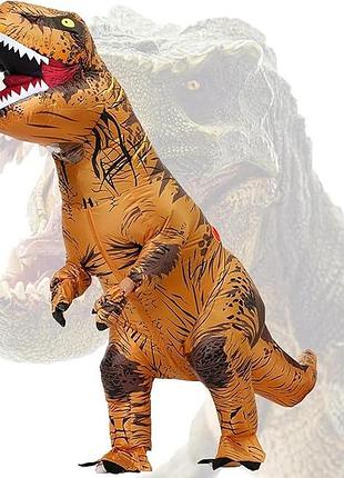Надувний костюм динозавра для дорослих parayoyo t-rex костюм динозавра для гелловіна з насосом