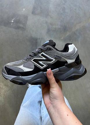 Утеплені зимові жіночі кросівки new balance 9060 winter termo grey black нью беланс сірого з чорним кольорів термо