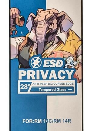 Защитное стекло elephant privacy для poco c71 анти-шпион black