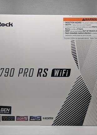 Материнська плата asrock z790 pro rs wifi s1700, intel z790, pci-ex16