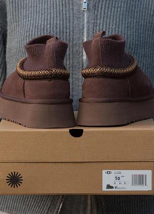 Угги ugg tasman platform sock brown 7
