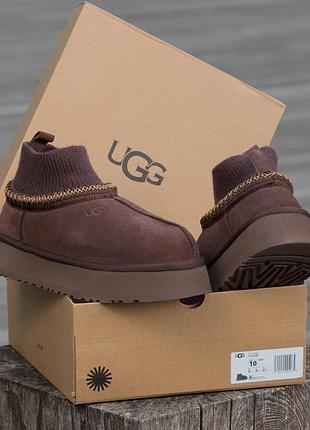 Угги ugg tasman platform sock brown 10